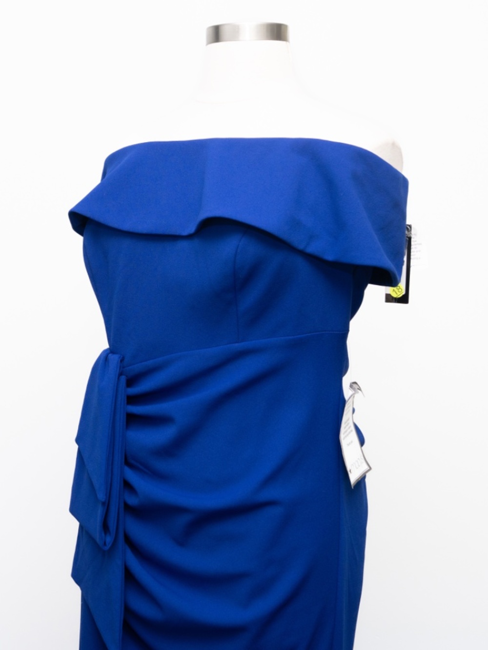 XSCAPE - "Camila" Long Off the Shoulder Scuba Crepe Dress - Picture 12 of 12